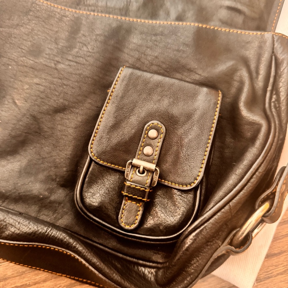 Dior Gaucho Bag in Black Leather - Picture 3 of 9